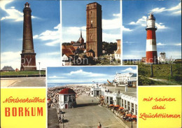 71955980 Borkum Nordseebad Strand Promenade Drei Leuchttuerme Borkum - Borkum