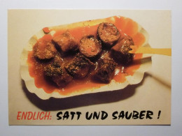 ASSIETTE DE VIANDE EN SAUCE - Cuisine / Endlich : Satt Und Sauber - Carte Publicitaire Allemande - Recipes (cooking)