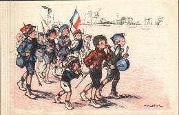 Enfants Défilant Avec Tambour Et Trompettes Par Poulbot - Poulbot, F.