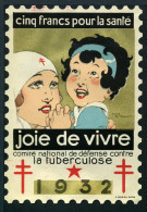 Tuberculose Antituberculeux - Grand Timbre De 1932  "5 Fr Pour La Santé" - Tuberkulose-Serien
