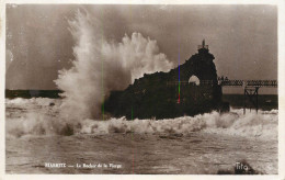 Postcard France Biarritz La Rocher De La Vierge - Autres & Non Classés