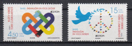CYPRUS TURKISH 2023 EUROPA CEPT.PEACE – The Highest Value Of Humanity.2 Stamps. MNH - 2023