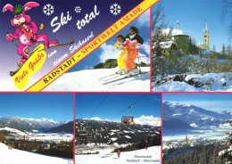 RADSTADT, SALZBURG, MULTIPLE VIEWS, ARCHITECTURE, SKI RESORT, CABLE CAR, TOWER, BUNNY WITH CARROT, AUSTRIA, POSTCARD - Radstadt