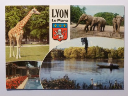 LYON (69/Rhône) - Parc Tête D'Or - Elephant - Girafe - Barque Sur Le Lac - Roseraie - Elefanten