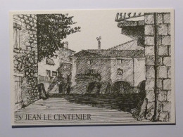 SAINT JEAN LE CENTENIER (07/Ardèche) - Vue Ruelle Et Place - Carte Postale Dessin - Other & Unclassified