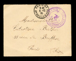 1915 Guerre Marine Lettre Franchise Militaire  Avec Cachets Equipages De La Flotte De Paris Marine Nationale - Briefe U. Dokumente