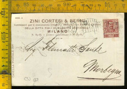 Milano Città  Zini Cortesi  & Berni - Ditta Di Commercio Droghe, Medicinali E Prodotti Chimici - Corso Garibaldi 83-85 - Milano (Milan)
