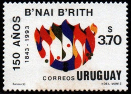 1993 Uruguay B'nai B'rith Emblem Colourful #1478 ** MNH - Uruguay