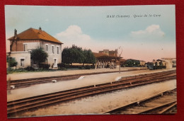 CPA - Ham -  (Somme) - Quais De La Gare - Ham