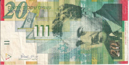 BILLETE DE ISRAEL DE 20 SHEQALIM DEL AÑO 1998 (BANKNOTE) - Israele