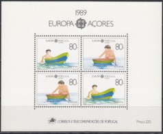 AZOREN Block 10, Postfrisch **, Europa: Kinderspiele, 1989 - 1989