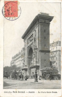 P6-75--PARIS   LA PORTE SAINT-DENIS  COLLECTION PETIT JOURNAL CP ANIMEE ATTELAGES - Autres Monuments, édifices