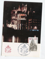 Visite Du Pape Jean Paul 2 - Lyon 1986 - Carte Avec Timbre - Päpste