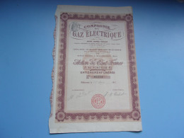 Compagnie Du Gaz  électrique (1912) Billancourt - Autres & Non Classés