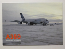 AIRBUS - A380 - Avion / Premier Vol 27 Avril 2005 - Carte Publicitaire Exposition - 1946-....: Ere Moderne