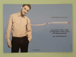 AIR FRANCE - Compagnie Aérienne - Carte Embarquement Avion - Internet - Hommes / Bretelles - Carte Publicitaire - Altri & Non Classificati
