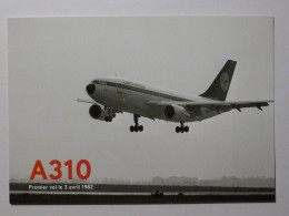 AIRBUS - A310 - LUFTHANSA - Avion / Premier Vol 3 Avril 1982 - Carte Publicitaire - 1946-....: Ere Moderne