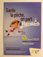 AEROPORT MARSEILLE PROVENCE MP2 / AVION - Femme Avec Haltères - Vols Vers Marrakech - Carte Publicitaire - Autres & Non Classés