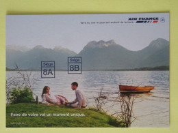 AIR FRANCE MONTPELLIER - Couple Au Bord De L'eau - Barque - Faire De Votre Vol Un Moment Unique / Avion - Carte Pub - Altri & Non Classificati