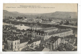 Villeneuve-sur-Lot (47) : Vue Aérienne Générale Sur Le Quartier Du Collège De Garçons En 1910 PF. - Villeneuve Sur Lot