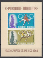Olympia 1968: Togo  Bl **, Imperf. - Sommer 1968: Mexico