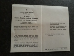 Victor Louis Jérôme Dewals ° Kessel-Lo 1919 + Brussel 1980 X Germaine Nevens (Fam: Meeus - Devis) - Todesanzeige