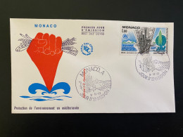 Enveloppe 1er Jour "Protection De L'Environnement En Méditerranée" 09/11/1977 - 1117 - MONACO - FDC