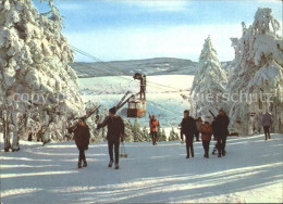 71954877 Oberwiesenthal Erzgebirge Seilbahn Skiwanderer Oberwiesenthal - Oberwiesenthal