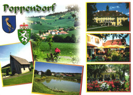 POPPENDORF, MECHLENBURG, ROSTOCK, MULTIPLE VIEWS, ARCHITECTURE, EMBLEM, POND, GARDEN, TERRACE,UMBRELLA,GERMANY, POSTCARD - Rostock