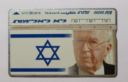 ISRAEL / DRAPEAU - Yitzhak RABIN / Militaire Et Homme Politique Israelien - Carte Téléphone ISRAEL / Phonecard - Israele