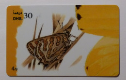 PAPILLON Avec Ailes Fermées - Butterfly - Carte Téléphone Prépayée EMIRATS ARABES UNIS / Prepaid Card ETISALAT - Farfalle