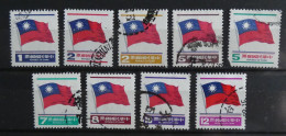 Lot De 9 Timbres Chine Drapeaux - Autres & Non Classés