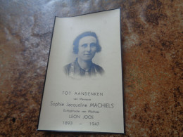 Doodsprentje/Bidprentje   Sophie Jacqueline MACHIELS   1893-1947  (Echtg Leon JOOS)  Dankbetuiging - Religion &  Esoterik