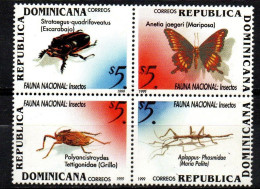 Dominikanische Republik 1999 - Mi.Nr. 1965 - 1968 - Postfrisch MNH - Insekten Insects - Autres & Non Classés