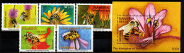 Namibia 2004 - Mi.Nr. 1120 - 1124 + Block 60 - Postfrisch MNH - Insekten Insects Bienen Bees - Honingbijen