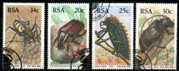 Südafrika South Africa RSA 1987 - Mi.Nr. 701 - 704 - Gestempelt Used - Insekten Insects Käfer Beetles - Käfer