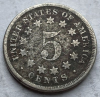 1867 US Standard Coinage Coin 5 Cents,KM#97,4055 - 1866-83: Escudo