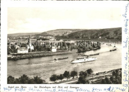 71954265 Unkel Rhein Rheinbogen Mit Blick Auf Remagen Frachtschiffe Scheuren - Autres & Non Classés