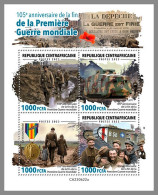 CENTRAL AFRICA 2023 MNH 105 Years End Of WWI Ende 1. Weltkrieg M/S – OFFICIAL ISSUE – DHQ2422 - WO1