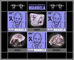 CENTRALAFRICA 2023 MNH Minerals Mineralien & Mandela M/S – OFFICIAL ISSUE – DHQ2422 - Minéraux