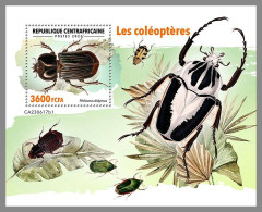 CENTRALAFRICA 2023 MNH Beetles Käfer S/S I – OFFICIAL ISSUE – DHQ2422 - Käfer
