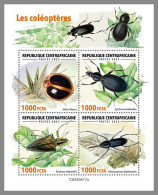 CENTRALAFRICA 2023 MNH Beetles Käfer M/S – OFFICIAL ISSUE – DHQ2422 - Käfer