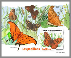 CENTRALAFRICA 2023 MNH Butterflies Schmetterlinge S/S II – OFFICIAL ISSUE – DHQ2422 - Butterflies