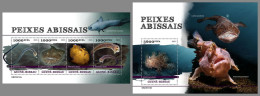 GUINEA-BISSAU 2023 MNH Deep Sea Fish Tiefseefische M/S+S/S – OFFICIAL ISSUE – DHQ2422 - Poissons