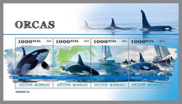 GUINEA-BISSAU 2023 MNH Orcas Schwertwale M/S – OFFICIAL ISSUE – DHQ2422 - Wale