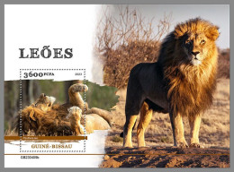 GUINEA-BISSAU 2023 MNH Lions Löwen S/S – OFFICIAL ISSUE – DHQ2422 - Raubkatzen