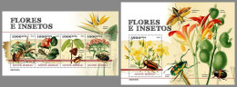 GUINEA-BISSAU 2023 MNH Insects & Flowers Insekten & Blumen M/S+S/S – OFFICIAL ISSUE – DHQ2422 - Autres & Non Classés