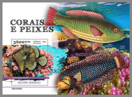 GUINEA-BISSAU 2023 MNH Corals & Fishes Korallen & Fische S/S – OFFICIAL ISSUE – DHQ2422 - Meereswelt