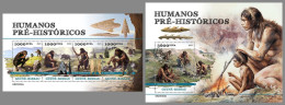 GUINEA-BISSAU 2023 MNH Prehistoric Humans Präh. Menschen M/S+S/S – OFFICIAL ISSUE – DHQ2422 - Vor- U. Frühgeschichte