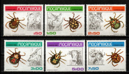 Mosambik Mocambique 1980 - Mi.Nr. 737 - 742 - Postfrisch MNH - Insekten Insects Zecken - Autres & Non Classés